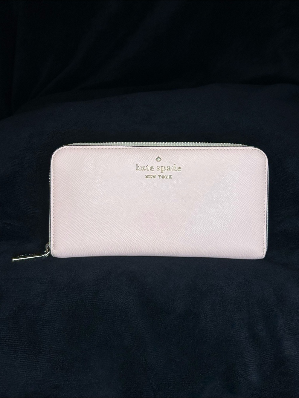 kate spade Pale Pink Zip-Around Leather Wallet
